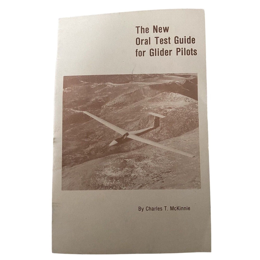Vintage 1974‎ Airplane Flight Guide The New Oral Test Guide For Glider Pilots
